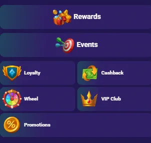 Menu premi LiraSpin con opzioni di fedeltà , cashback e club VIP